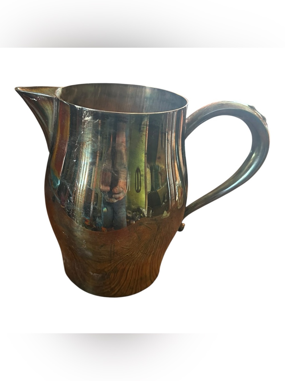 Vintage Oneida Wm A Rogers Paul Revere Reproduction Silverplate Pitcher 6.5”